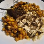 IDDSI level SB6 Soft & Bite-Sized Morrocan Chicken Tagine Recipe served over rice