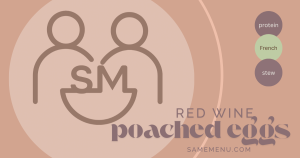 IDDSI Level EC7 Soft and easy to chew poached eggs in red wine reduction