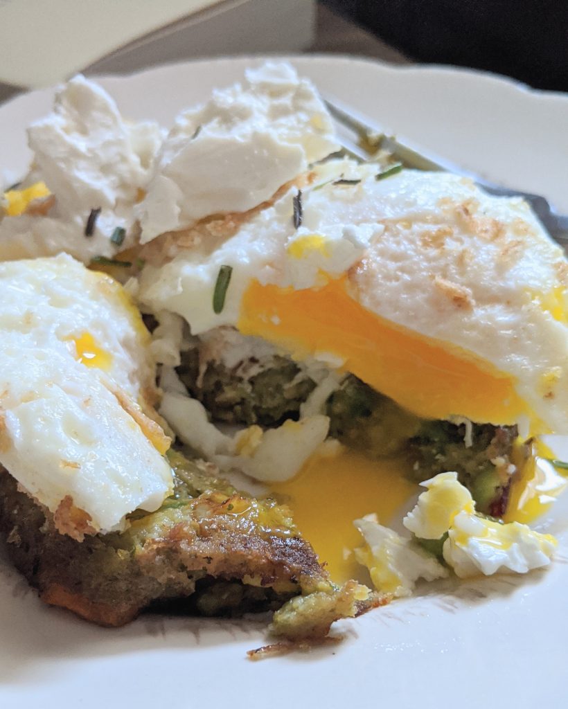 Easy to Chew Veggie Patty Stacker IDDSI Level EC7