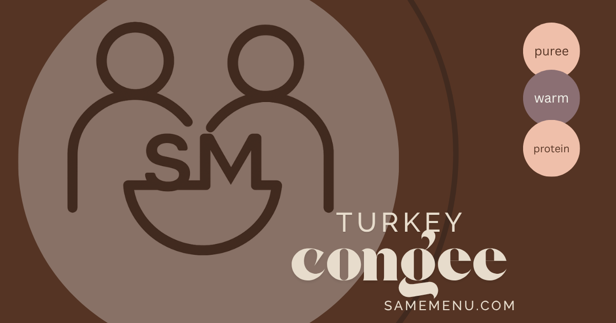 Holiday leftover turkey congee for dysphagia diets.