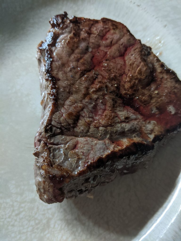 Seared steak demonstrates the Maillard reaction for creating flavor