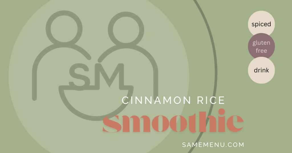 Cinnamon rice horchata smoothie that fits IDDSI Level 3 Liquidized/ Moderately Thick Liquid diet texture level
