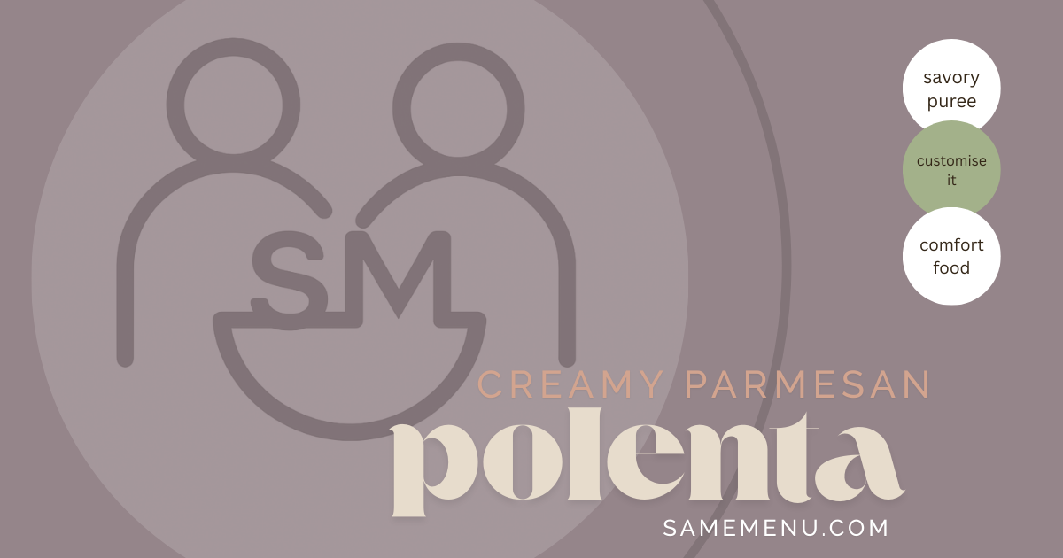 IDDSI Level 4 Pureed Creamy Parmesan Polenta for dysphagia diet textures