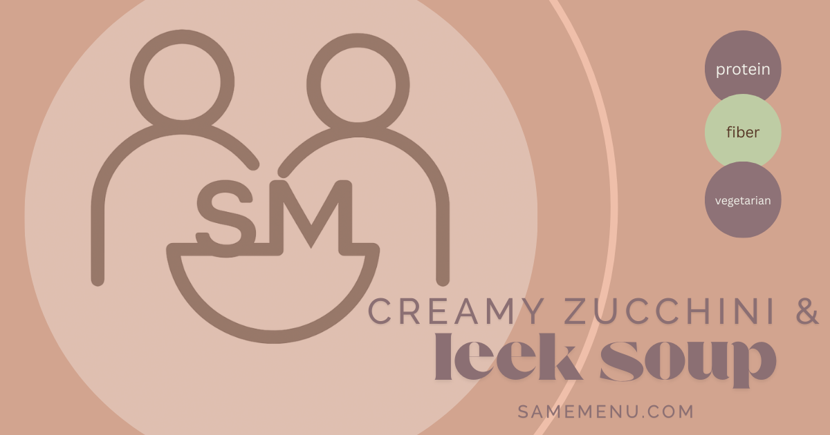 Creamy zucchini and leek soup for liquidized IDDSI Level 3 diet texure