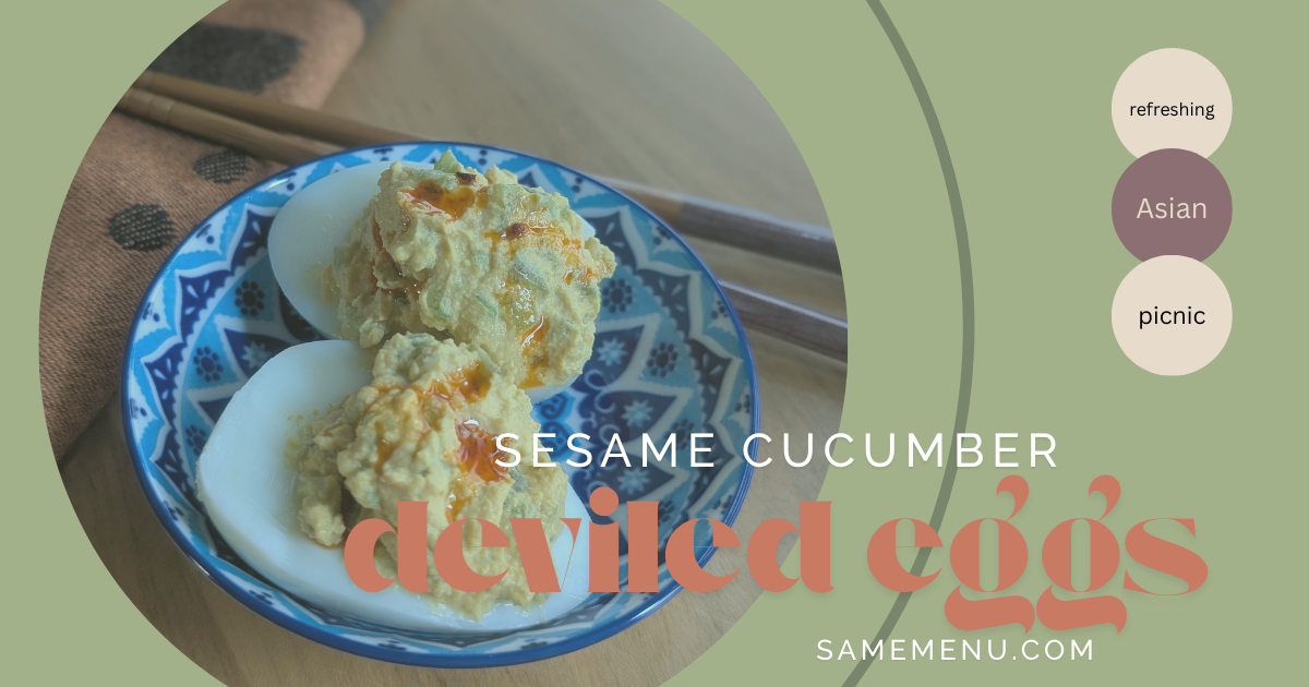 Sesame Cucumber Deviled Eggs