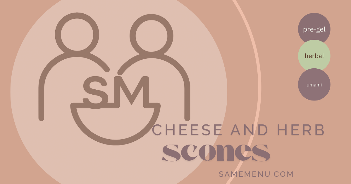 easy to chew (IDDSI EC7) soft cheese and herb scones