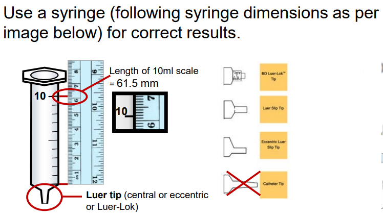 How to know if your syringe is correct for IDDSI liquid flow testing.