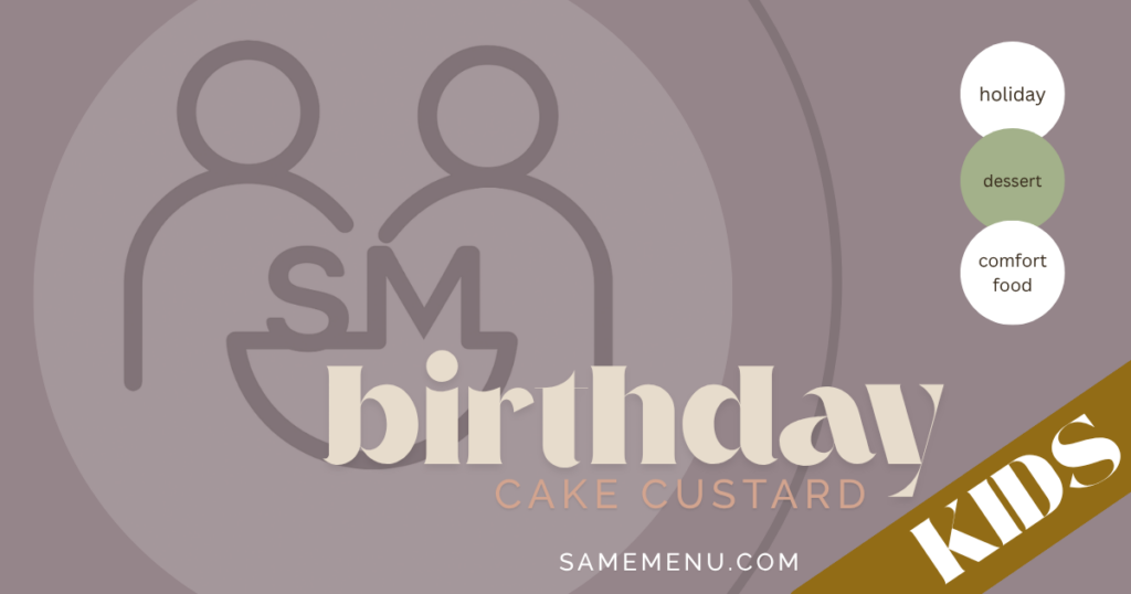 Pediatric dysphagia recipe for birthday cake custard for IDDSI levels pureed 4 and up